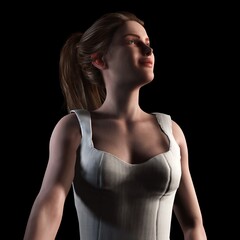Fototapeta na wymiar 3D Computer-rendered illustration of a beautiful woman