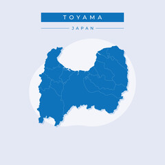 Vector illustration vector of Toyama map japan