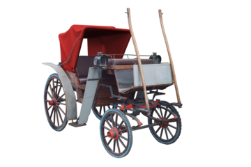 old carriage isolated on white