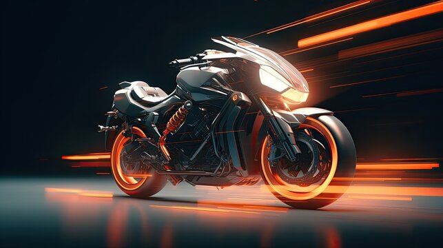 A modern sports motorcycle