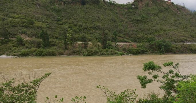 religious, temple, monastery, architecture, bridge, asia, wangdue phodrang, sacred, mountain, bhutanese culture, butanes culture, column, columns building, car, sustainable building, nature, famous, e
