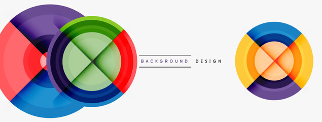 Creative circle geometric abstract background