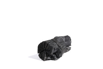 Natural charcoal isolated on white background Traditional natural charcoal or wood charcoal isolated on white background.