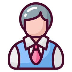 Student fill outline icon