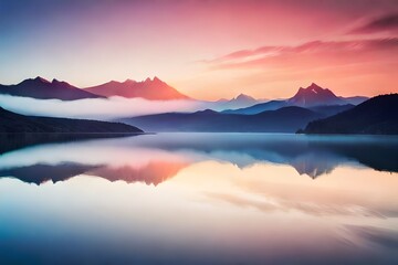 Fototapeta premium sunrise in the mountains