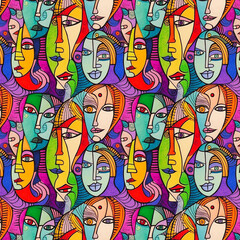Doodle Eyes Art Seamless Pattern Background Wallpaper 6