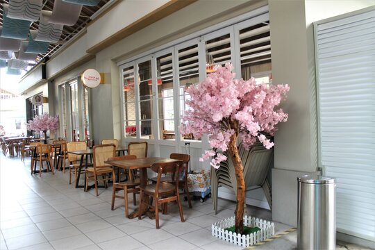 Jakarta, Indonesia-18 June 2023 : Pantjoran Pantai Indah Kapuk with the theme of restaurant decoration