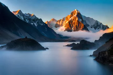 Foto auf Acrylglas Tatra sunrise in the mountains