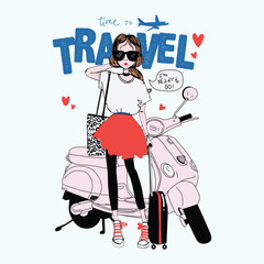 Time To Travel - I am ready to go girly graphic