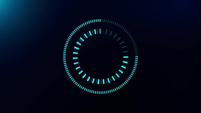 Futuristic Tech Future, Science Fiction Artificial Intelligence. Circle hud head up display interface target pointer element cyber technology. Futuristic VR GUI Circles. Video HUD element digital.