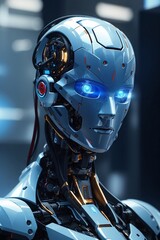 Fototapeta premium robot cyborg soldier