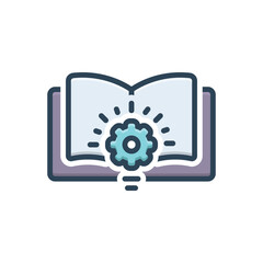 Color illustration icon for lessons