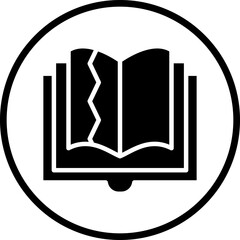 Vector Design Teared Book Icon Style