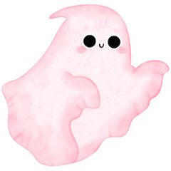 Cute ghost halloween, cute halloween, watercolor 