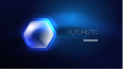 Technology Digital Neon Abstract Background, Abstract Hexagons, Digital Cyberspace, Modern Hi-tech, Science, Futuristic Techno Design Template