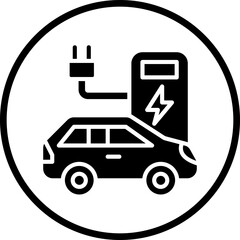 Vector Design Electronic Car Icon Style