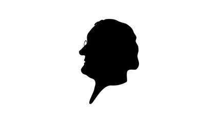 John Dalton silhouette - obrazy, fototapety, plakaty