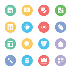 Fototapeta premium Set of Design and Development Bold Line Icons