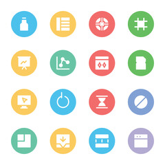 Business and Design Tools Bold Line Icons 

