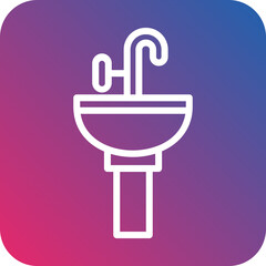 Vector Design Hair Wash Sink Icon Style