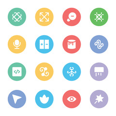 Collection of Designing Objects Bold Line Icons 

