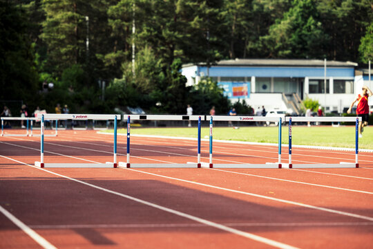 Track and Field Hurdle Race