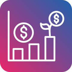 Vector Design Business Growth Icon Style