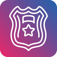 Vector Design Police Badge Icon Style