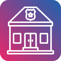 Vector Design Police Station Icon Style