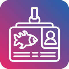 Vector Design Fishing License Icon Style