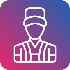 Vector Design Park Attendant Icon Style