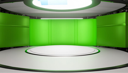 Virtual TV Studio, News Set background, virtual green Screen, virtual TV, television shows, wallpaper. Png copy wallpaper. Png, Ai Generate 