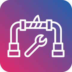 Vector Design Pipe Fixing Icon Style