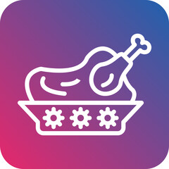 Vector Design Chicken Dinner Icon Style