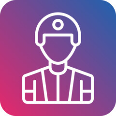 Vector Design Male Player Icon Style