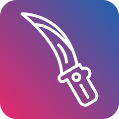 Vector Design Melee Weapon Icon Style
