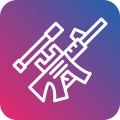 Vector Design Sniper Rifle Icon Style
