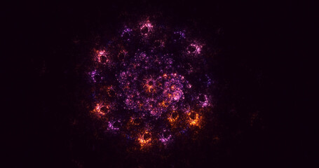 3D rendering abstract circle light background