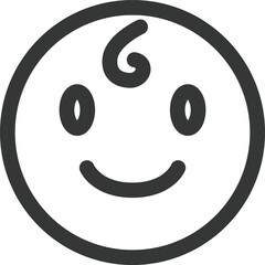 線画のシンプルベビー用品関連の単品アイコン　赤ちゃん