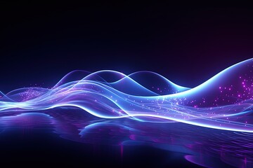 abstract futuristic background with pink blue glowing neon moving high speed wave lines and bokeh lights. Data transfer concept Fantastic wallpaper