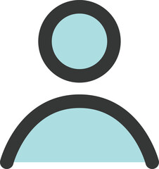 カラーシンプルビジネス単品アイコン　ユーザー