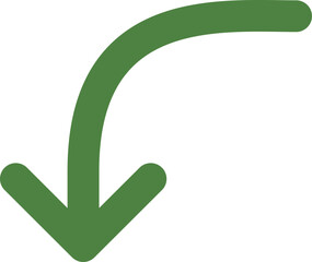 カラーシンプルビジネス単品アイコン　線矢印