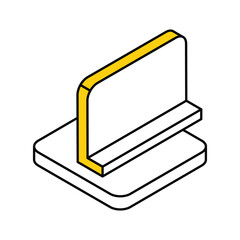 White Board icon, vector stock illustration.