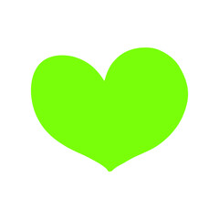 green heart with leaves