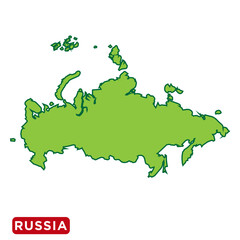 RUSSIA Map icon vector logo design template