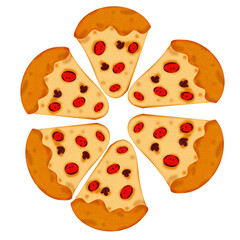 cookies with chocolate and pizza