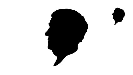 Thomas Edison silhouette - obrazy, fototapety, plakaty