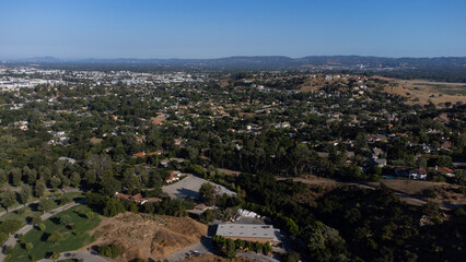 Fototapeta na wymiar Aerial View of Chatsworth and San Fernando Valley, Los Angeles County