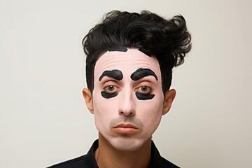 おかしなメイクの男性,Generative AI AI画像