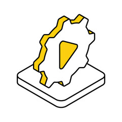 Video Setting icon, vector stock illustration.